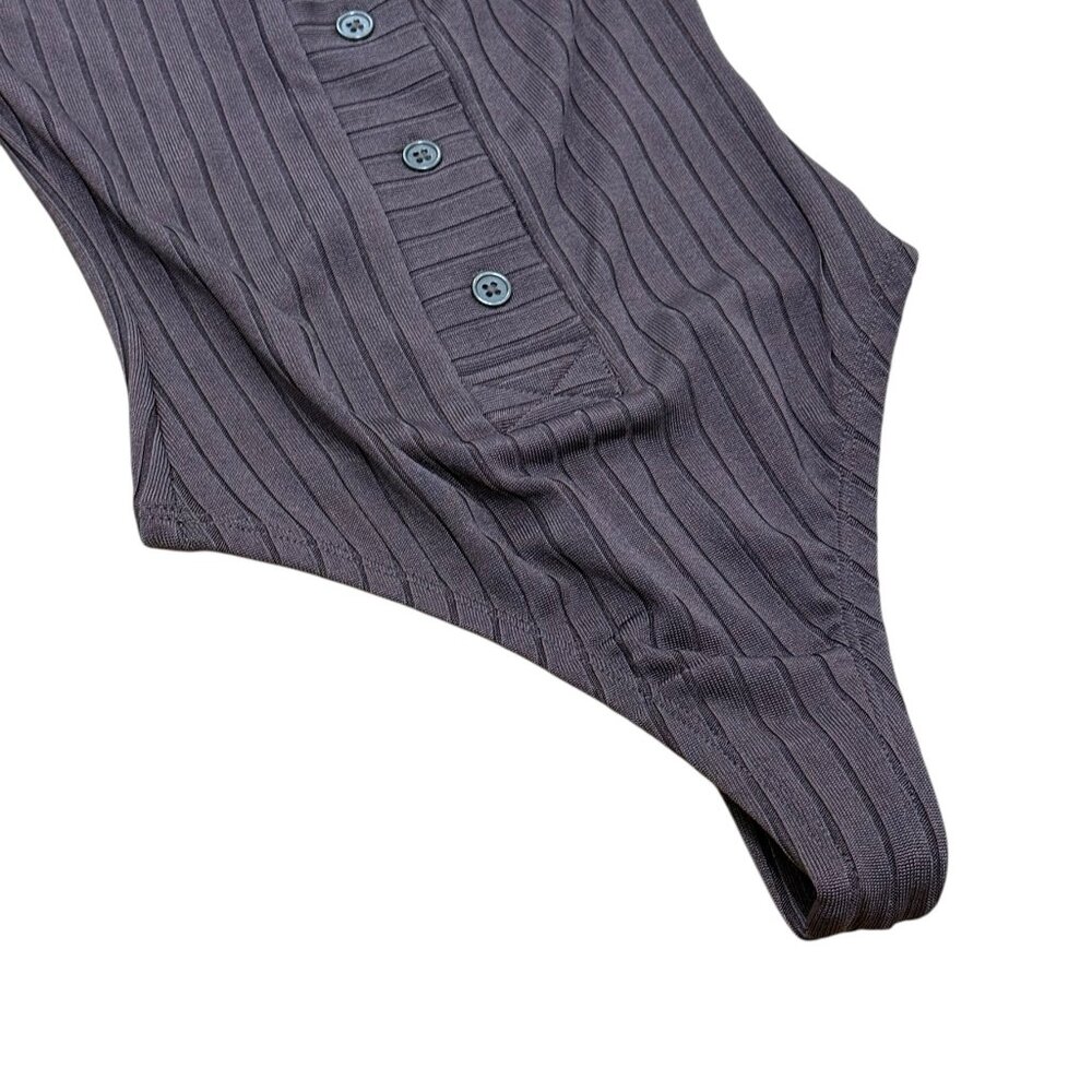 Women’s Out From Under Ribbed Off-Shoulder Bodysuit Burgundy - Picture 9 of 11